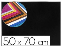 Goma EVA con purpurina Liderpapel 50x70cm. 60g/m² espesor 2mm. negro